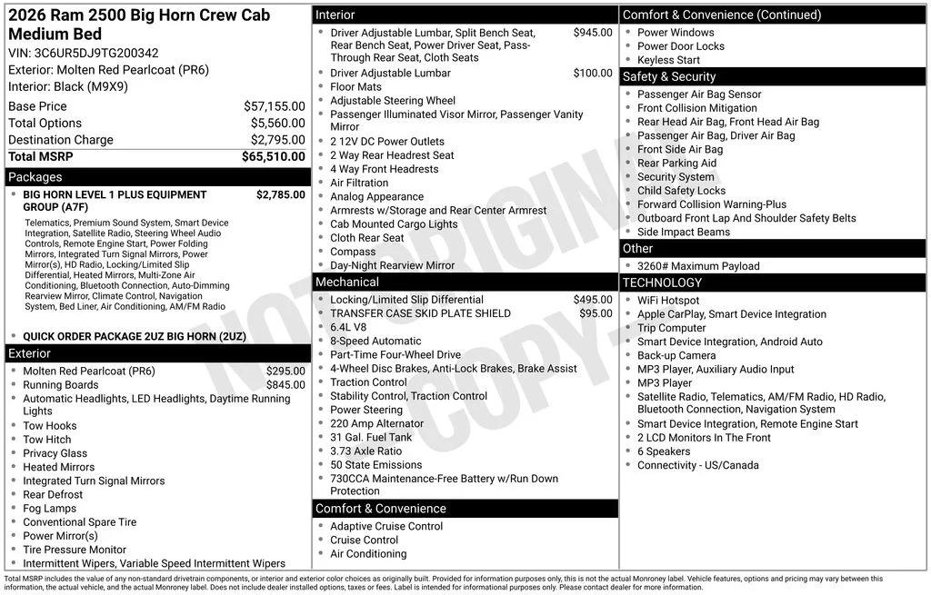 ram ram 2500 pickup 2026 3C6UR5DJ9TG200342 image ram ram 2500 pickup 2026 3C6UR5DJ9TG200342 image